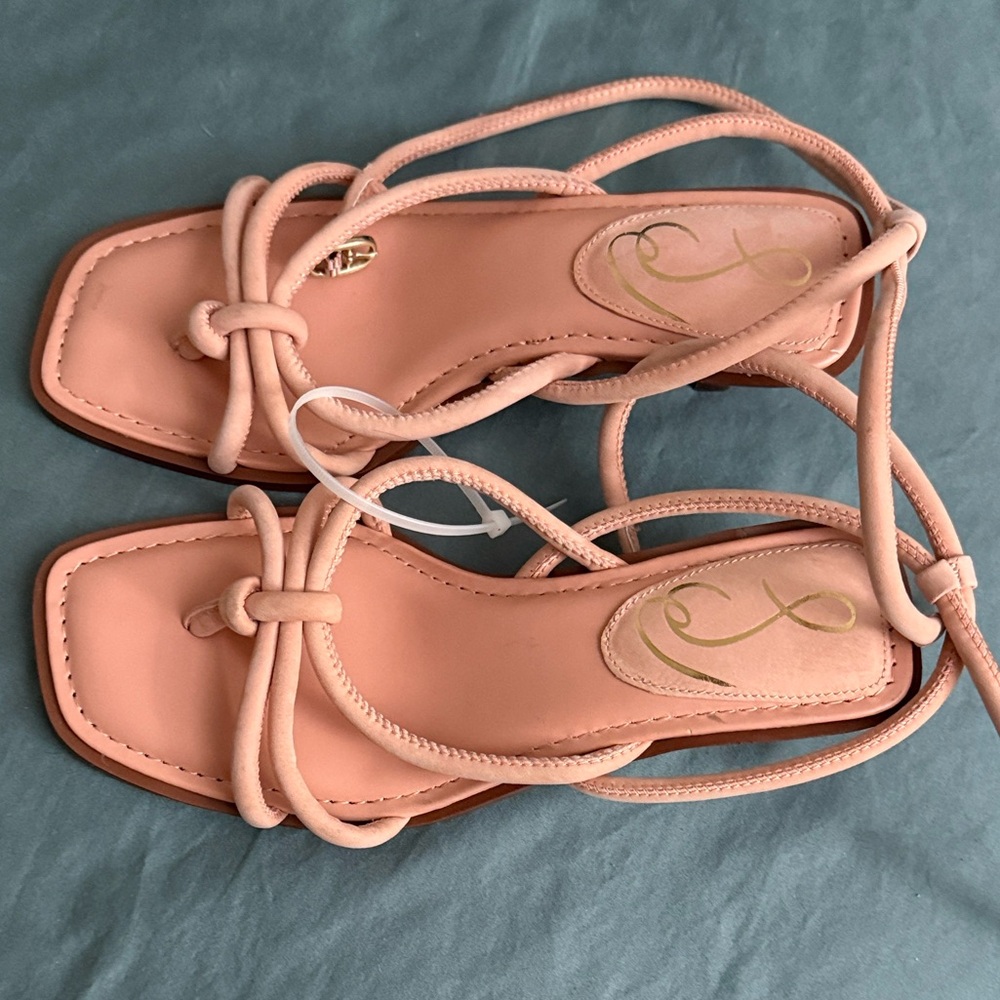Sam Edelman Blush Leather Ankle Strap Sandals - Picture 2 of 4